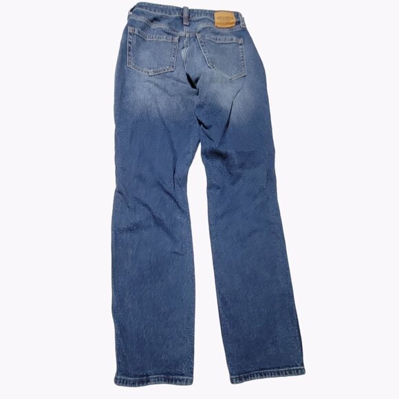 Hollister High Rise Curvy Mom Jeans Womens Size 1 Ripped Medium Wash Denim Pants - Picture 3 of 6